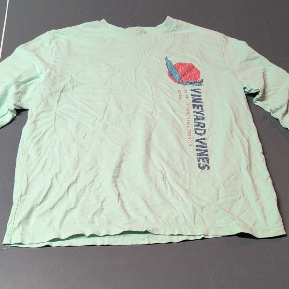 Vineyard Vines Seafoam Green Logo Tee